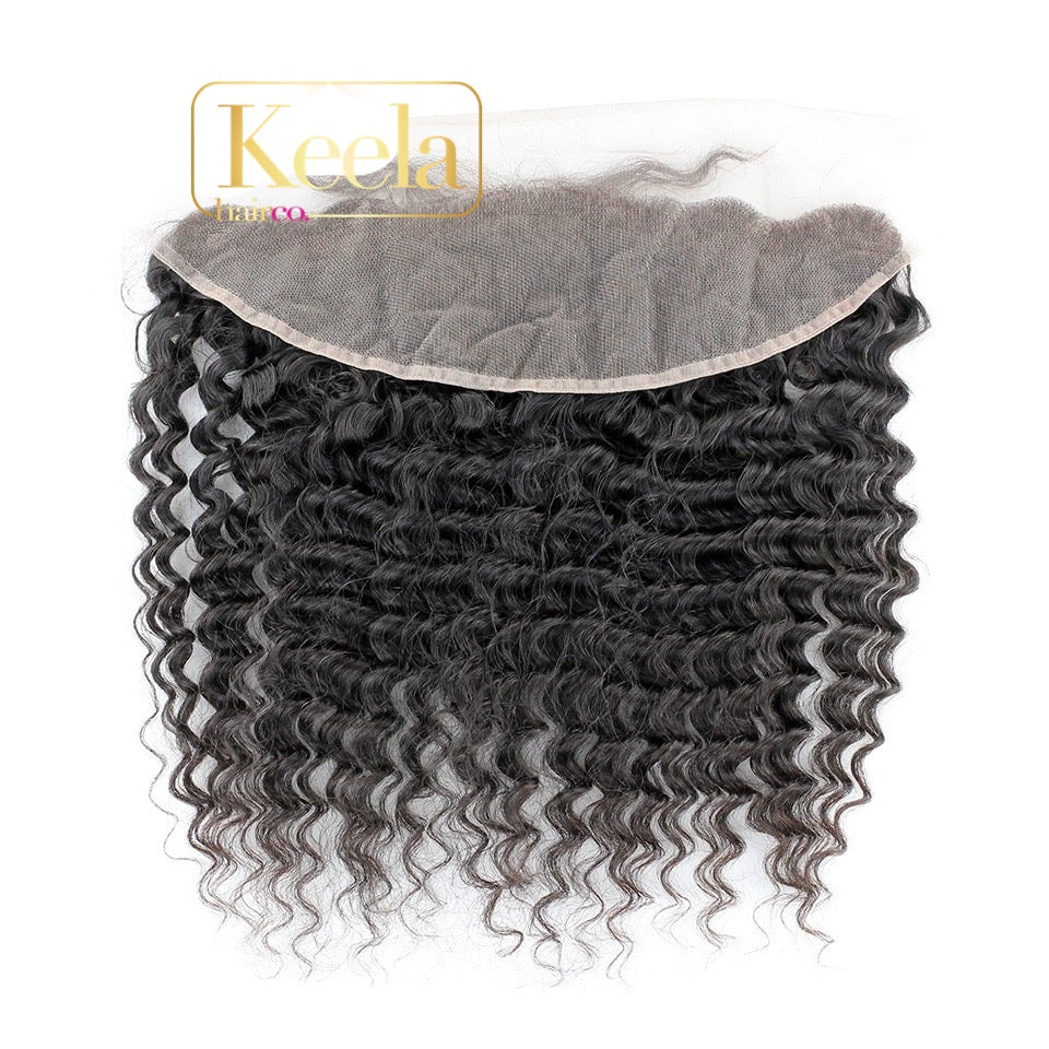 Raw Cambodian Deep Curly Lace 13x4 HD Transparent Lace Frontal